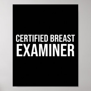 Poster Examinador de Mama Certificado de Consciência do c
