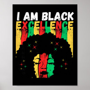 Poster Excelência Negra Mês da História Africana Negra Ju
