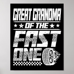 Poster Excelente Avó Da Rápida Corrida De Aniversário