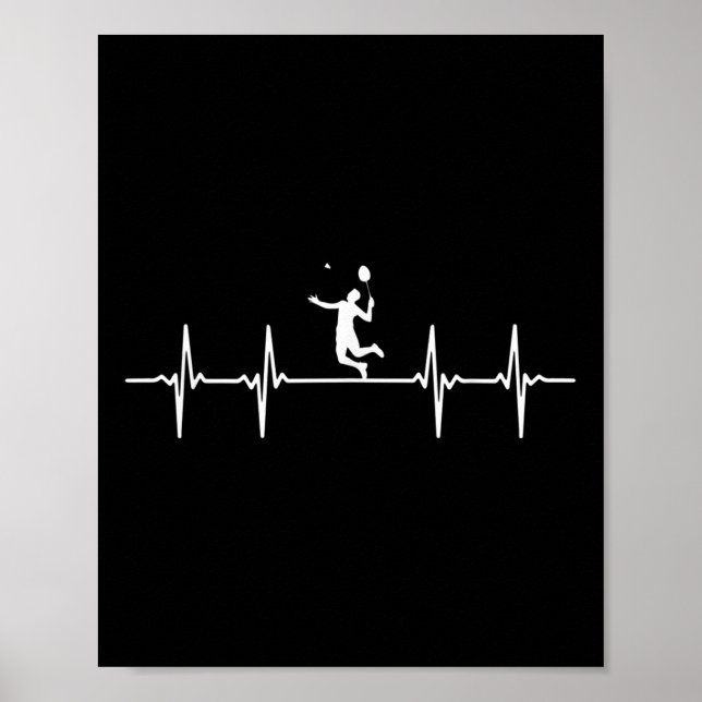 Poster Excelente Badminton Heartbeat Dift Shuttle (Frente)