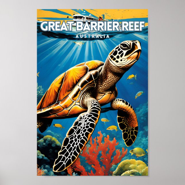 Poster Excelente Barrier Reef Austrália (Frente)