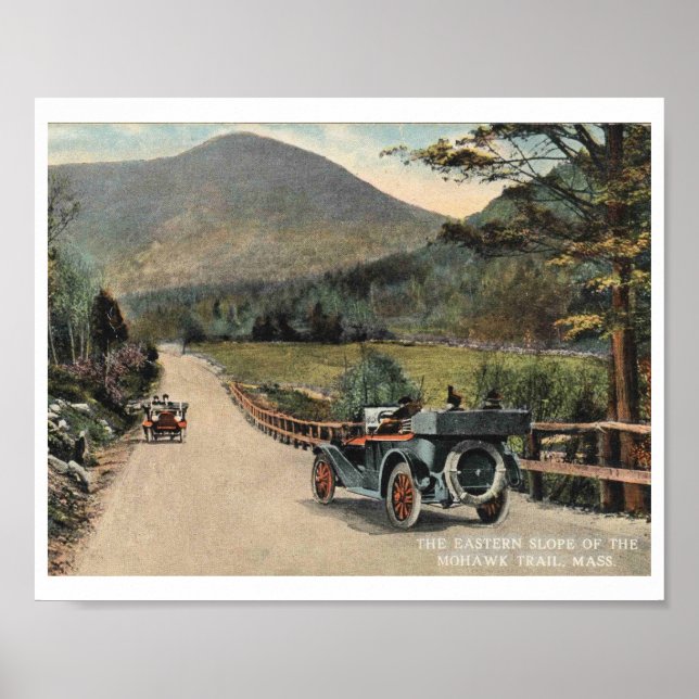 Poster Excelente Barrington MÃE, Mohawk Trail, 1915 Vinta (Frente)