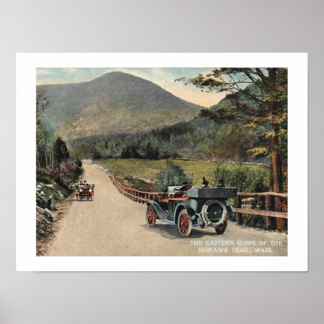 Poster Excelente Barrington MÃE, Mohawk Trail, 1915 Vinta (Frente)