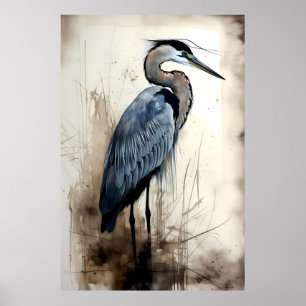 Poster Excelente Blue Heron