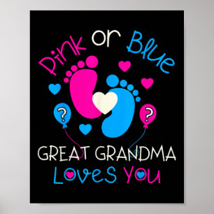 Poster Excelente Cor-De-Rosa Ou Azul Que A Vovó Te Ama A