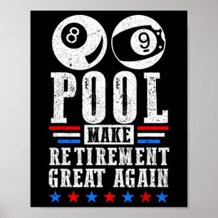 Poster Excelente de aposentadoria Jogadores de Piscina ap
