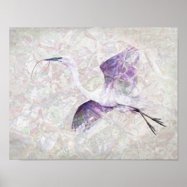 Poster Excelente de arte digital Egret (Frente)