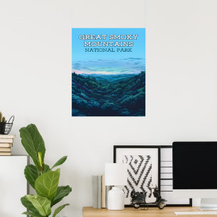 Poster Excelente Enfumaçado Mounts National Park Tennesse
