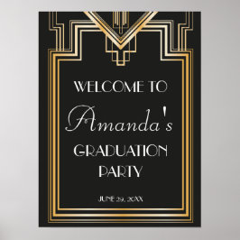 Poster Excelente Gatsby Inspirou a Assinatura de Graduaçã