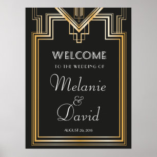 Poster Excelente Gatsby Inspirou Sinalização de Boas-vind