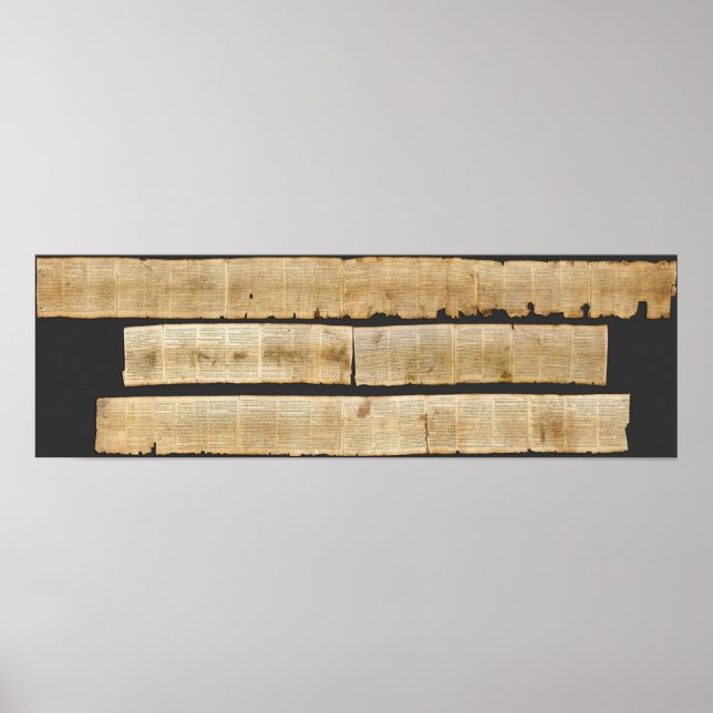Poster Excelente Isaiah Scroll Morto Sea Scrolls 1QIsaa (Frente)