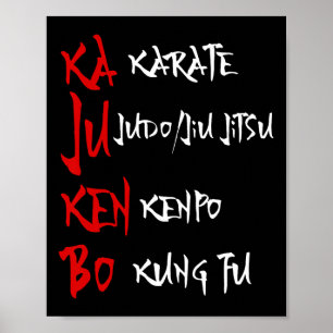Poster Excelente Kajukenbo Lutando Karate Judo Kenpo Kung