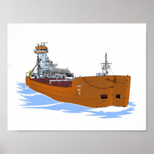 Poster Excelente Lagos Barge Pathfinder e rebocador Dorot