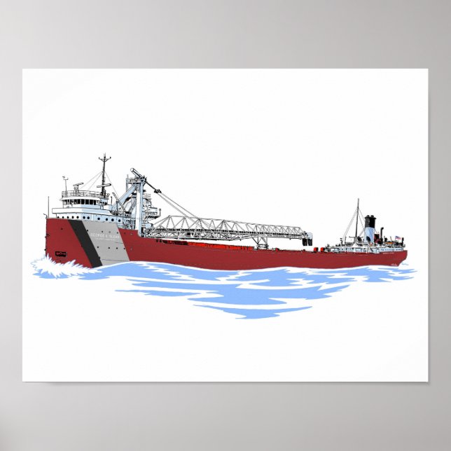 Poster Excelente Lagos Freighter George A. Sloan Key GLF (Frente)