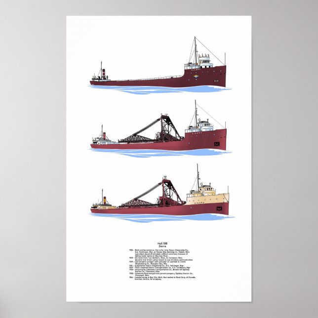 Poster Excelente Lagos Freighter Sierra History (Frente)