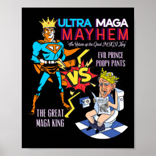 Poster Excelente Maga King Donald Trump Biden Usa Ultra M