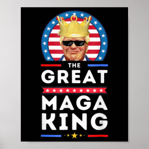 Poster Excelente MAGA King Trump Biden Política Ultra Meg