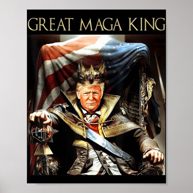 Poster Excelente Mega King EUA Bandeira Orud Ultra Maga T (Frente)