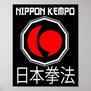 Poster Excelente Nippon Kempo Design do Japão Shorinji Ka