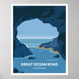 Poster Excelente oceano rodoviário Austrália