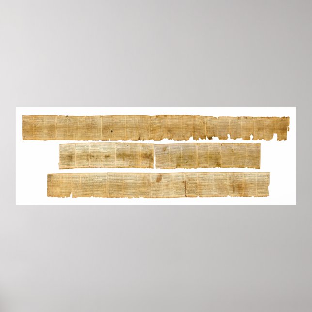 Pôster EXCELENTE ORIGINAL Isaiah Scroll Morto Sea Scrolls (Frente)