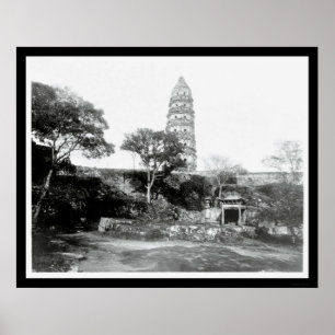 Poster Excelente Pagoda em Soochow, China 1898