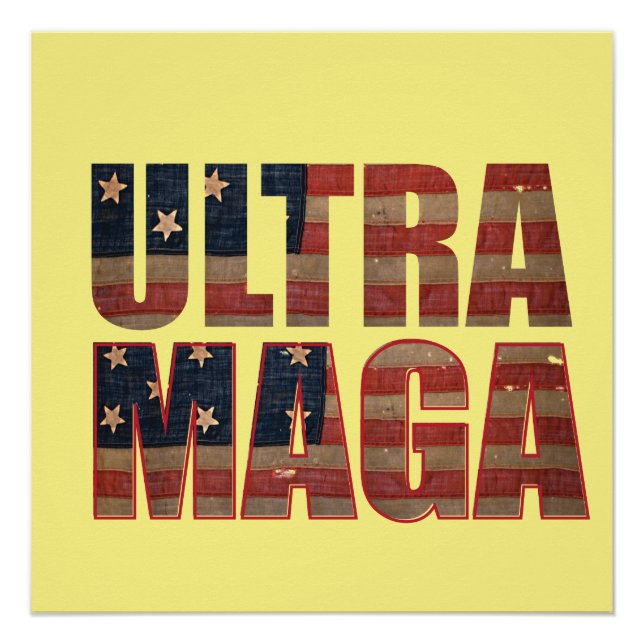 Pôster Excelente 💡 suporte do Ultra MAGA Trump nos EUA (Frente)