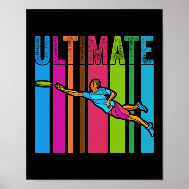 Poster Excelente Ultimate Frisbee Motif Gift (Frente)