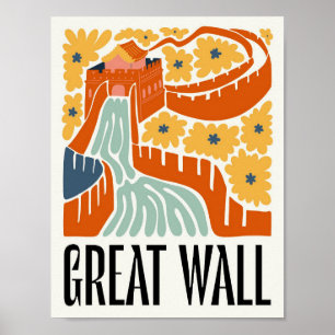 Poster Excelente Wall China abstrato viagem arte floral