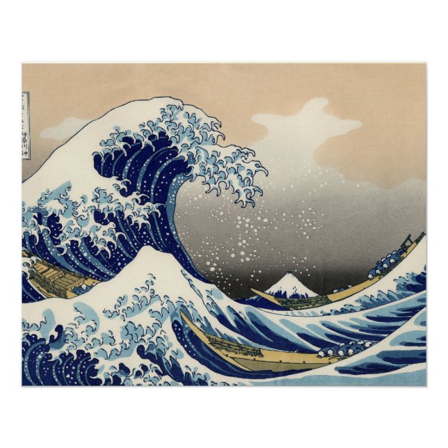 Pôster Excelente Wave Kanagawa - Pintura Japonesa (Frente)
