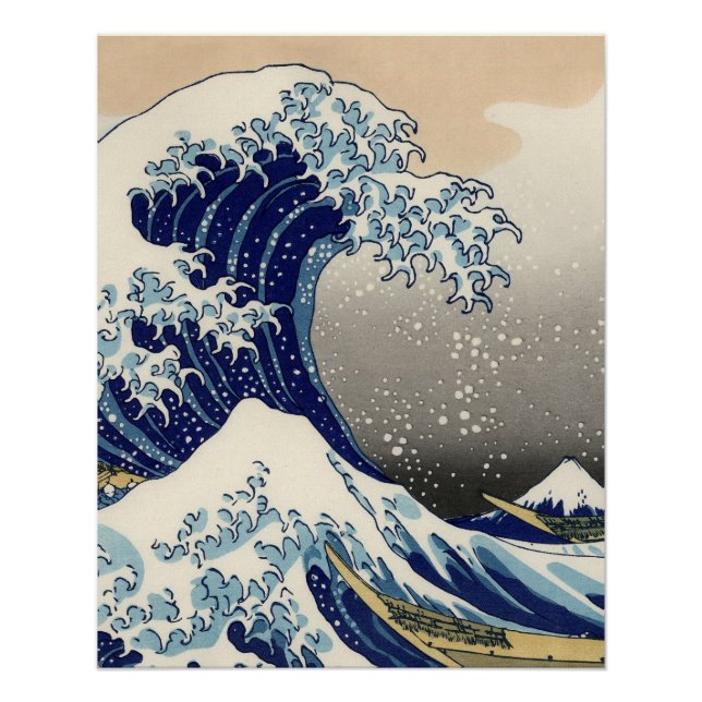 Pôster Excelente Wave Kanagawa - Pintura Japonesa (Frente)