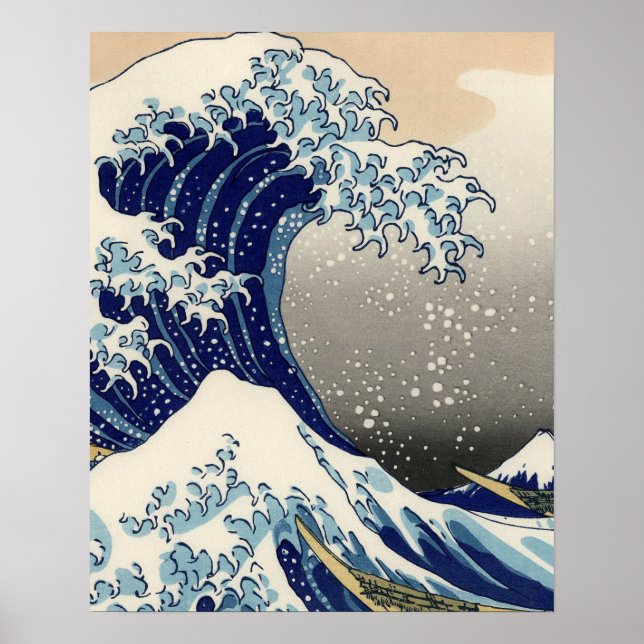 Pôster Excelente Wave Kanagawa - Pintura Japonesa (Frente)