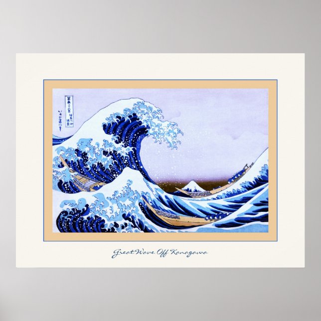 Poster Excelente Wave Off Kanagawa (Frente)