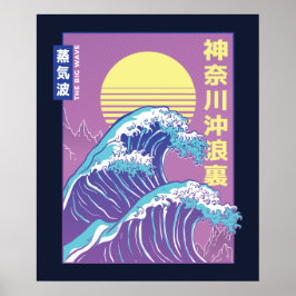 Poster Excelente Wave Vaporwave Kanagawa