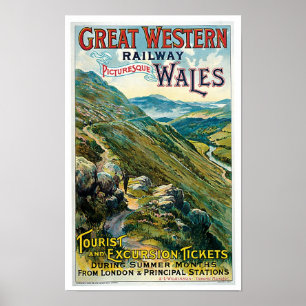 Poster Excelente Western Rail ~ Wales