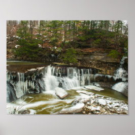 Pôster Excelentes em Tinker Creek em Winter, Ohio