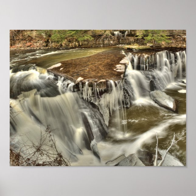 Pôster Excelentes em Tinker Creek em Winter, Ohio (Frente)