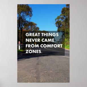 Poster Excelentes nunca vieram de zonas de conforto