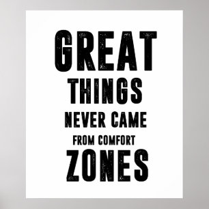 Poster excelentes nunca vieram de zonas de conforto