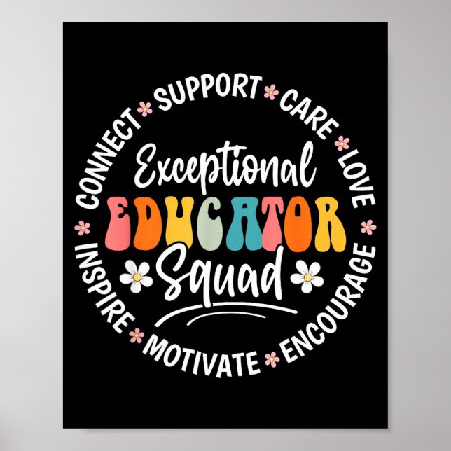 Poster Exceptional Educator Squad Appreciation Week Back  (Frente)
