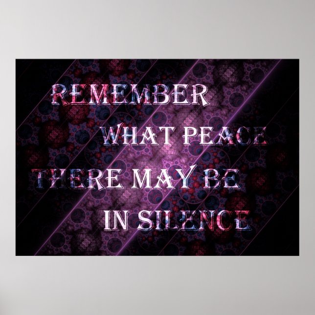 Poster Excerto do Poema de Stripe Real Desiderata (Frente)