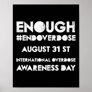 Poster Excesso De Sobredosagem Internacional Sensibilizaç