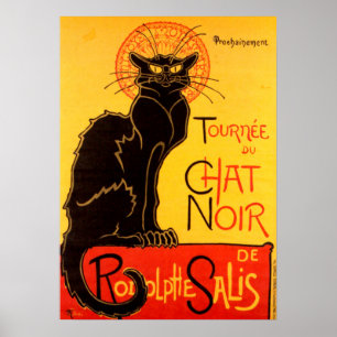 Poster Excursão Noir do gato preto do bate-papo da mostr
