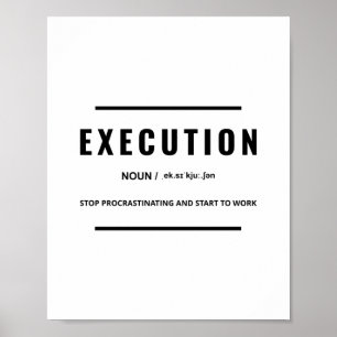 Poster Execução Citação Motivacional