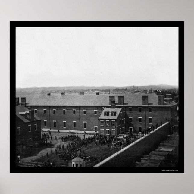 Pôster Execução dos Conspiradores de Lincoln 1865 (Frente)