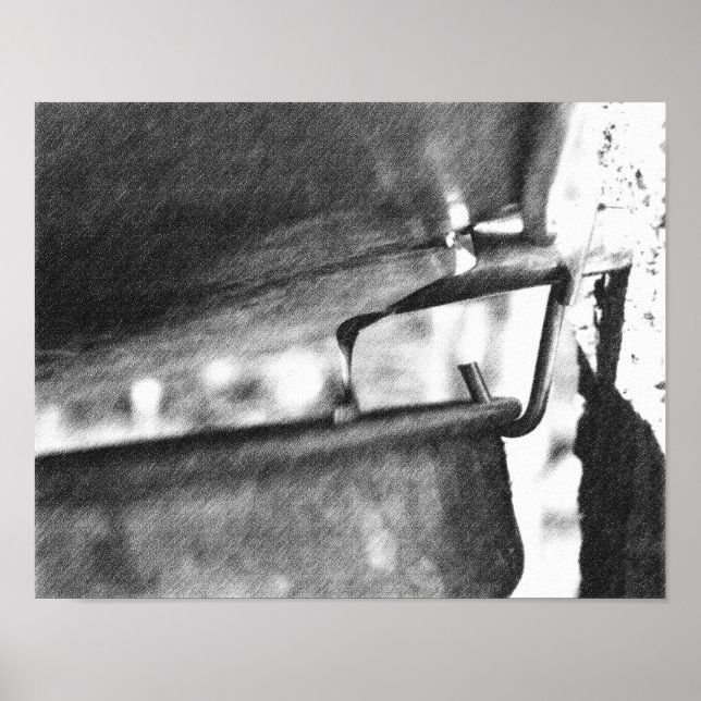 Pôster Executando Arte de Lápis Preto do Balde Sap do Map (Frente)