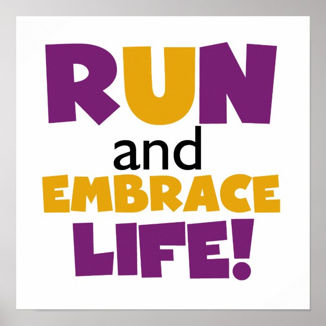 Poster Executar Embrace Life Purple Yellow (Frente)