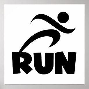 Pôster Executar Preto