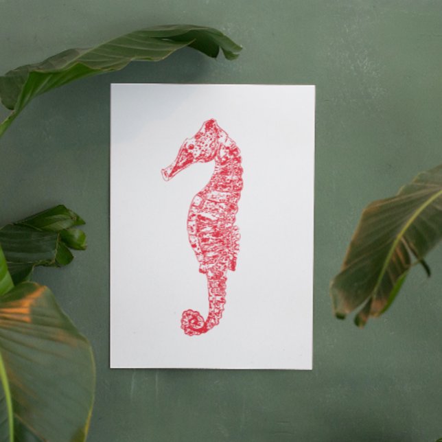 Poster Exemplo de cavalo marinho vermelho vida no mar mín (Criador carregado)