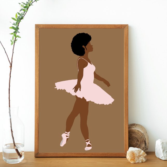 Poster Exemplo moderno minimalista de bailarina negra (Criador carregado)